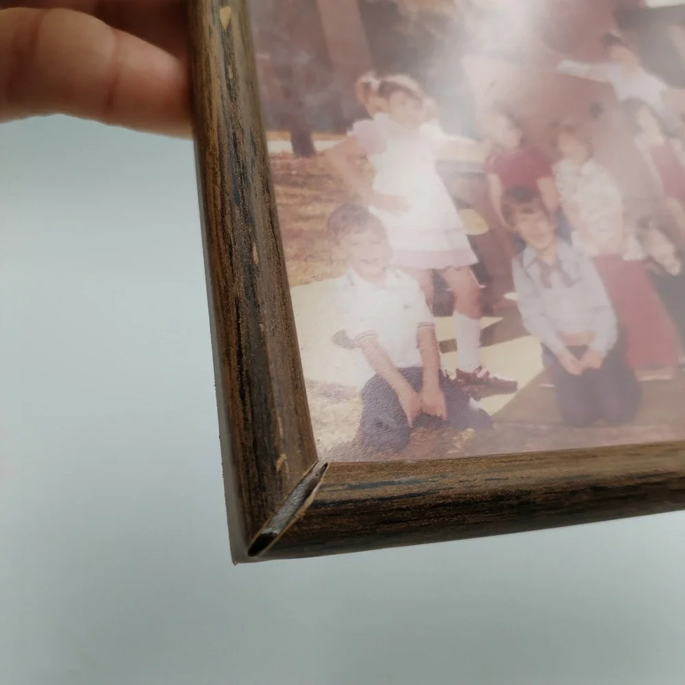 Lot of 2 Vintage 1970s/1980s Kindergarten / Preschool Class Photographs in Frame